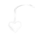 Faux Leather Heart Bag Charms - 12 colors: White