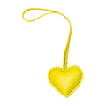 Faux Leather Heart Bag Charms - 12 colors: Yellow