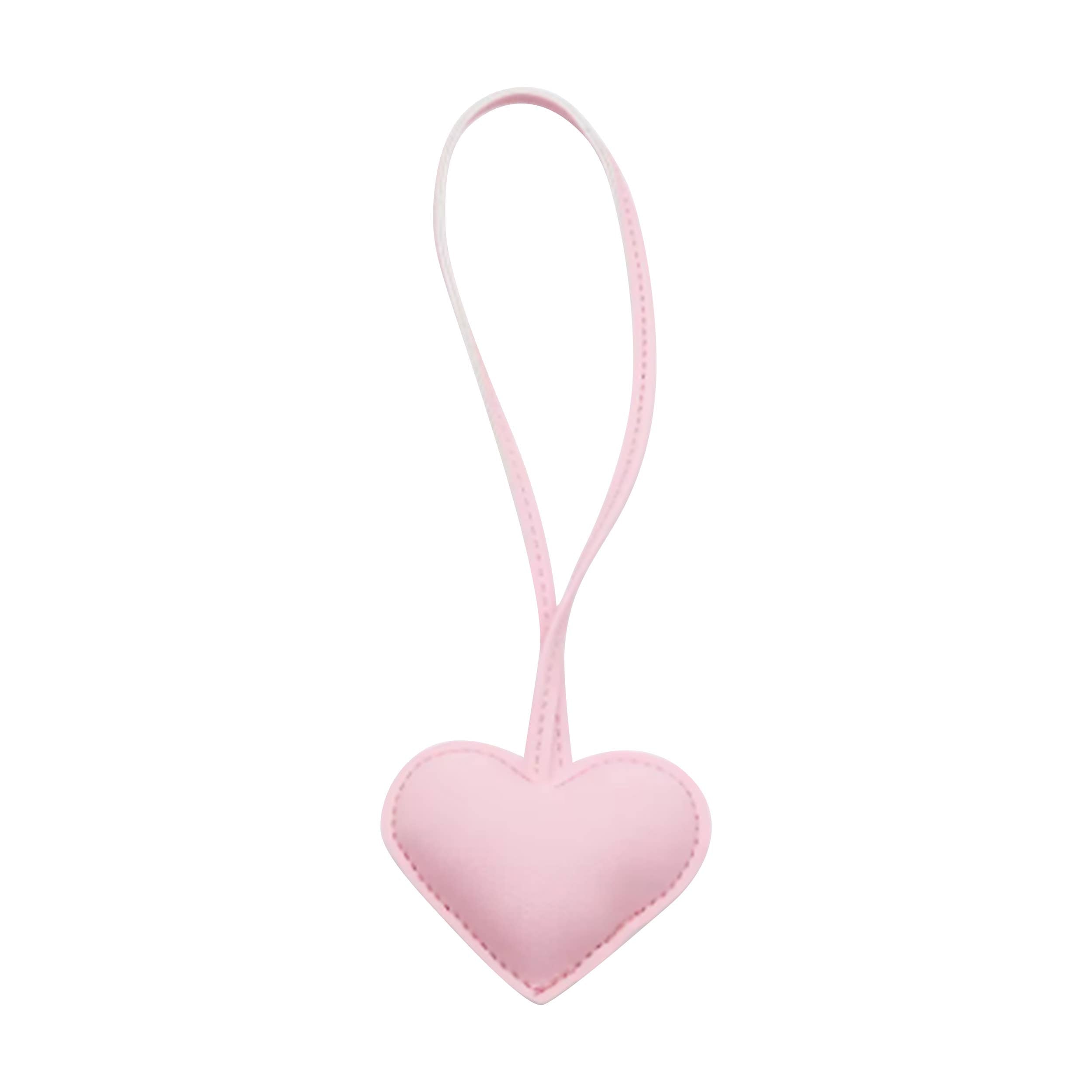 Faux Leather Heart Bag Charms - 12 colors: Yellow