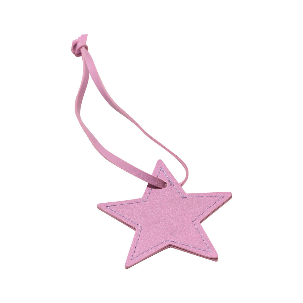 Faux Leather Star Bag Charm: Royal