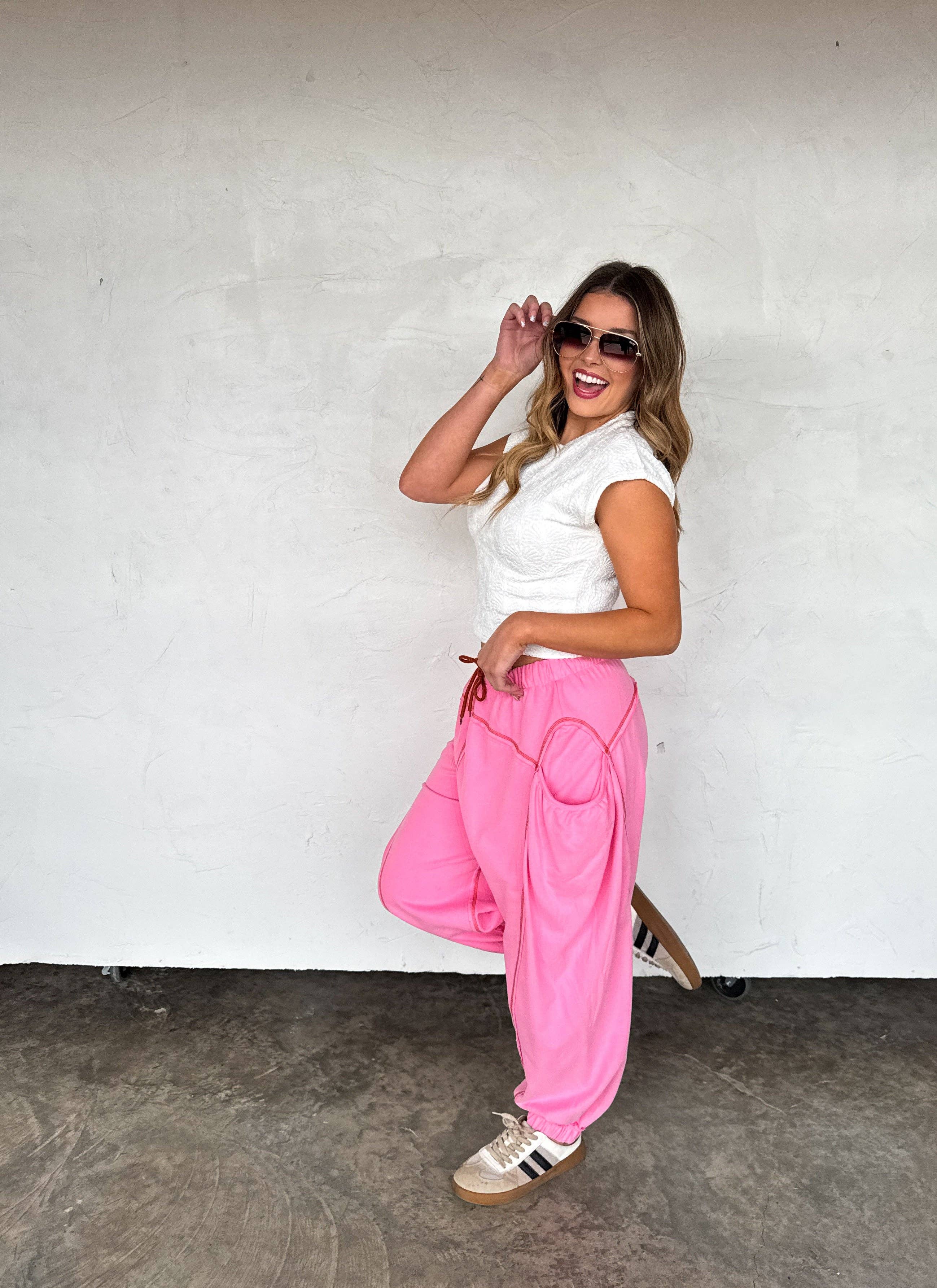 LOUNGE ABOUT JOGGERS: PINK / 3X