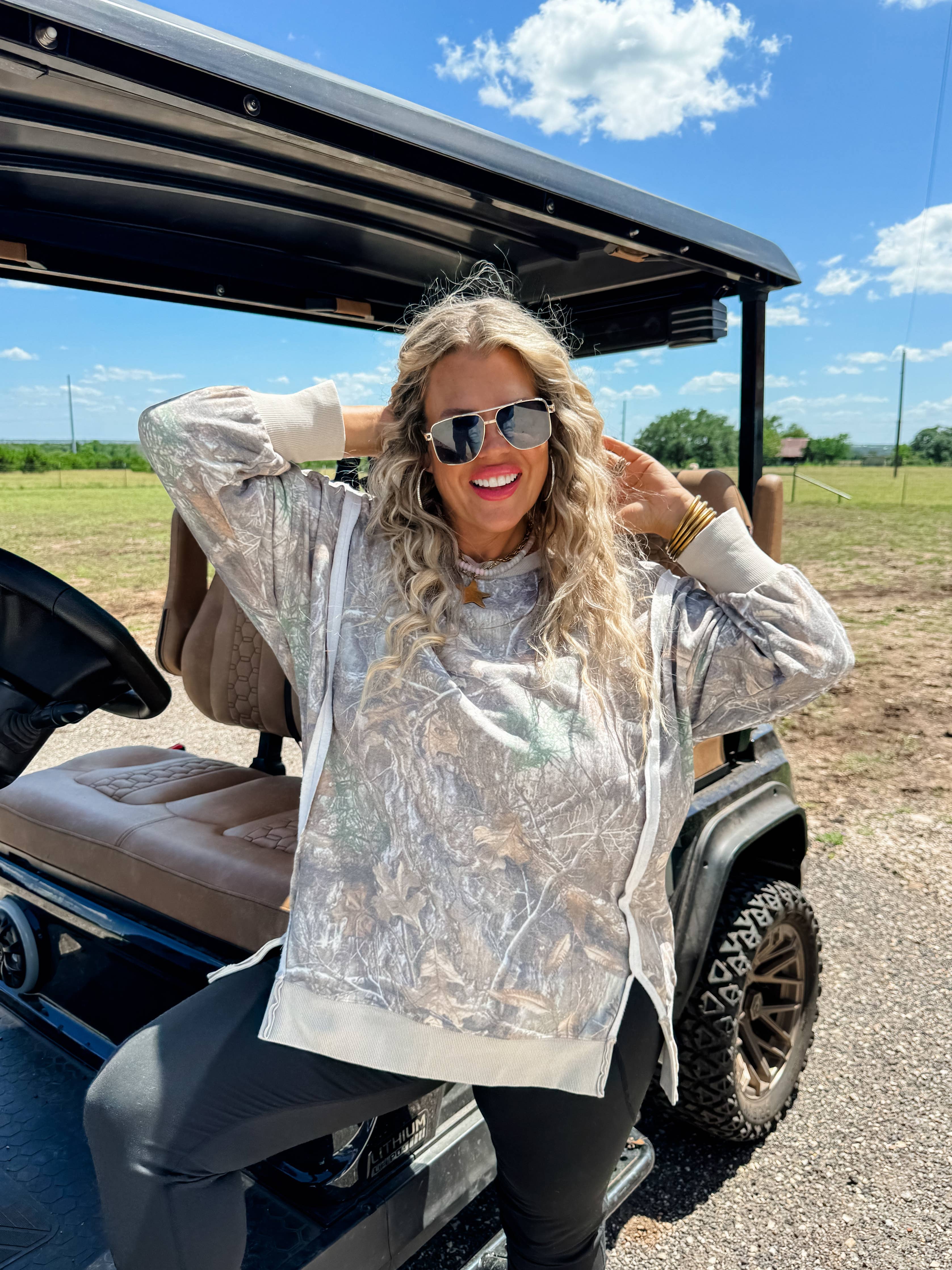 CAMO CLASSIC CREW PULLOVER: L/XL