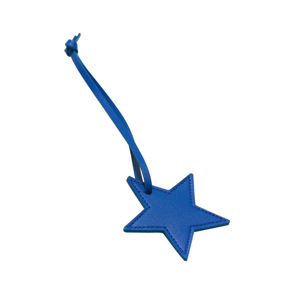 Faux Leather Star Bag Charm: Royal