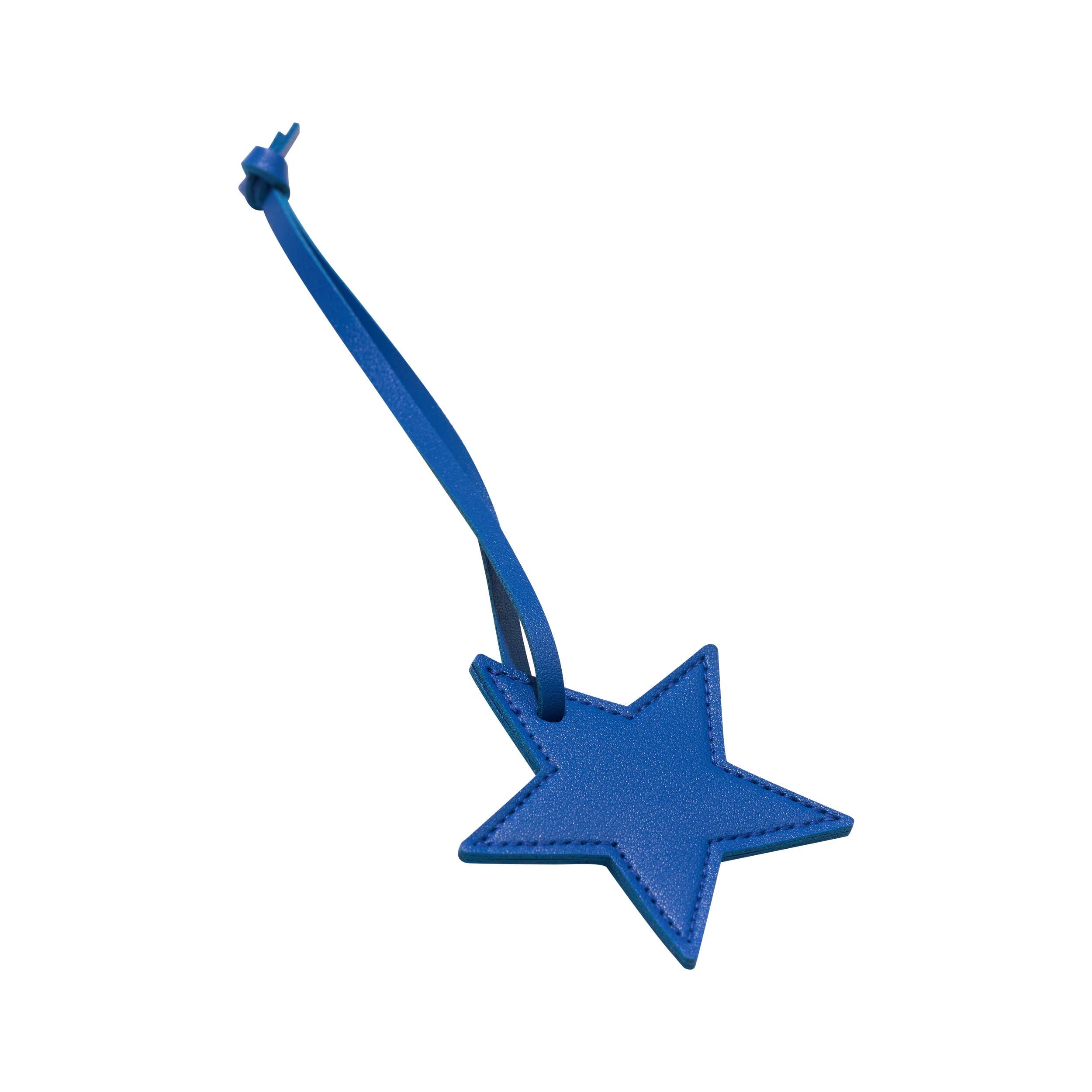 Faux Leather Star Bag Charm: Royal