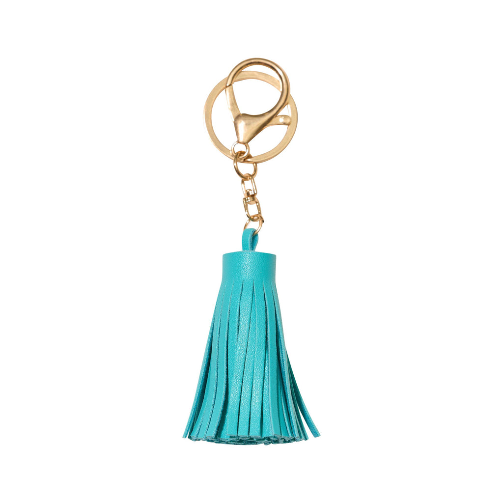 Faux Leather Tassel Bag Charms - 10 colors: Turquoise