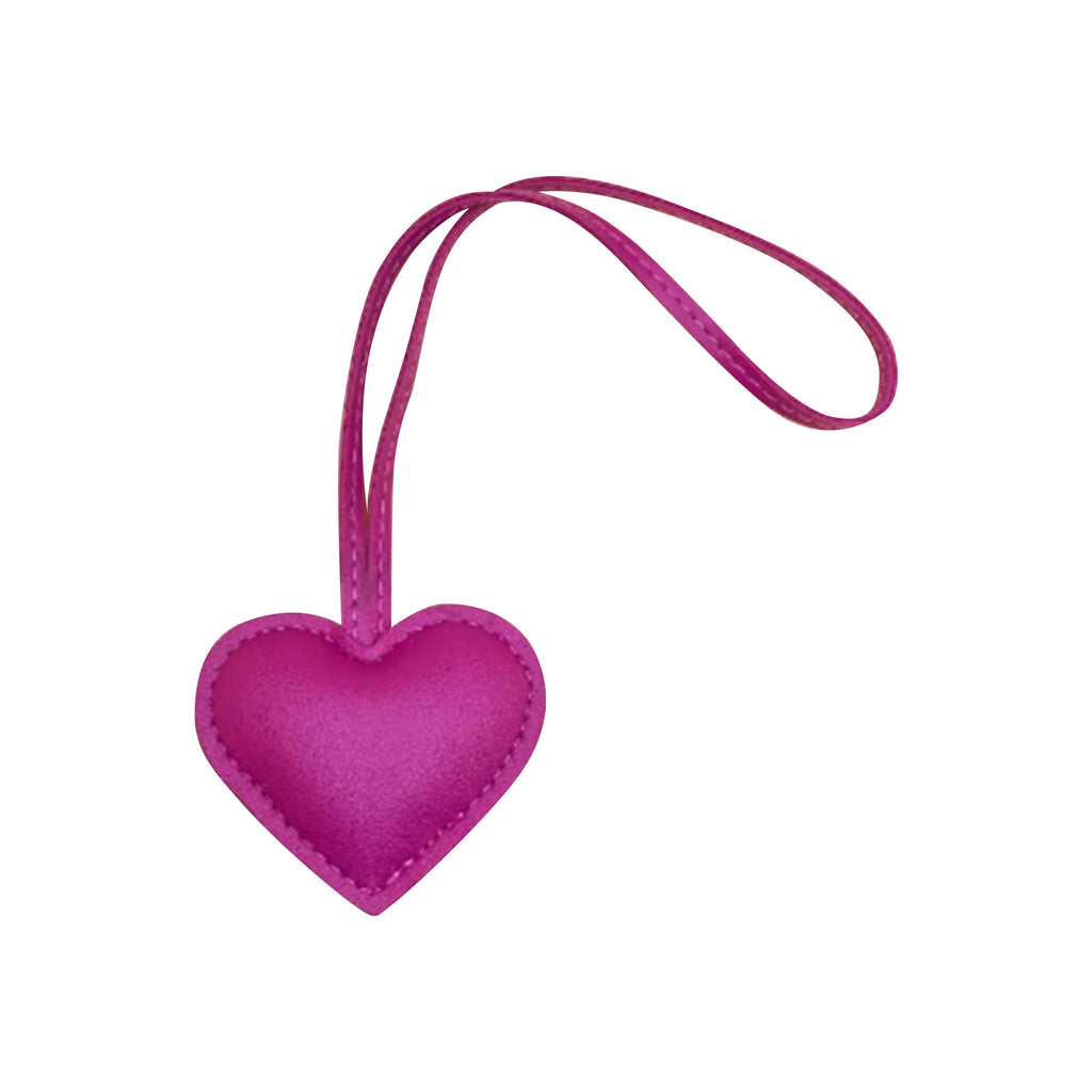 Faux Leather Heart Bag Charms - 12 colors: Yellow