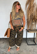 BROGAN CAMO BARREL JEANS: 3X