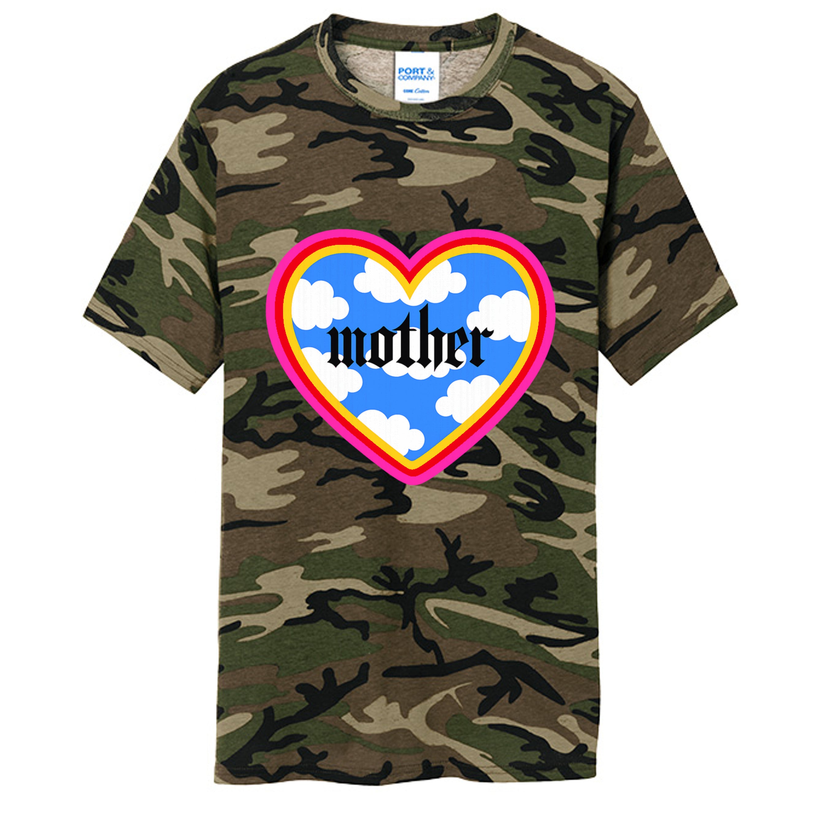 | Camo Mother T-Shirt for women | Stylish camouflage Mother graphic T-shirt | Comfortable Mother's graphic tee | Casual camo Mother shirt |