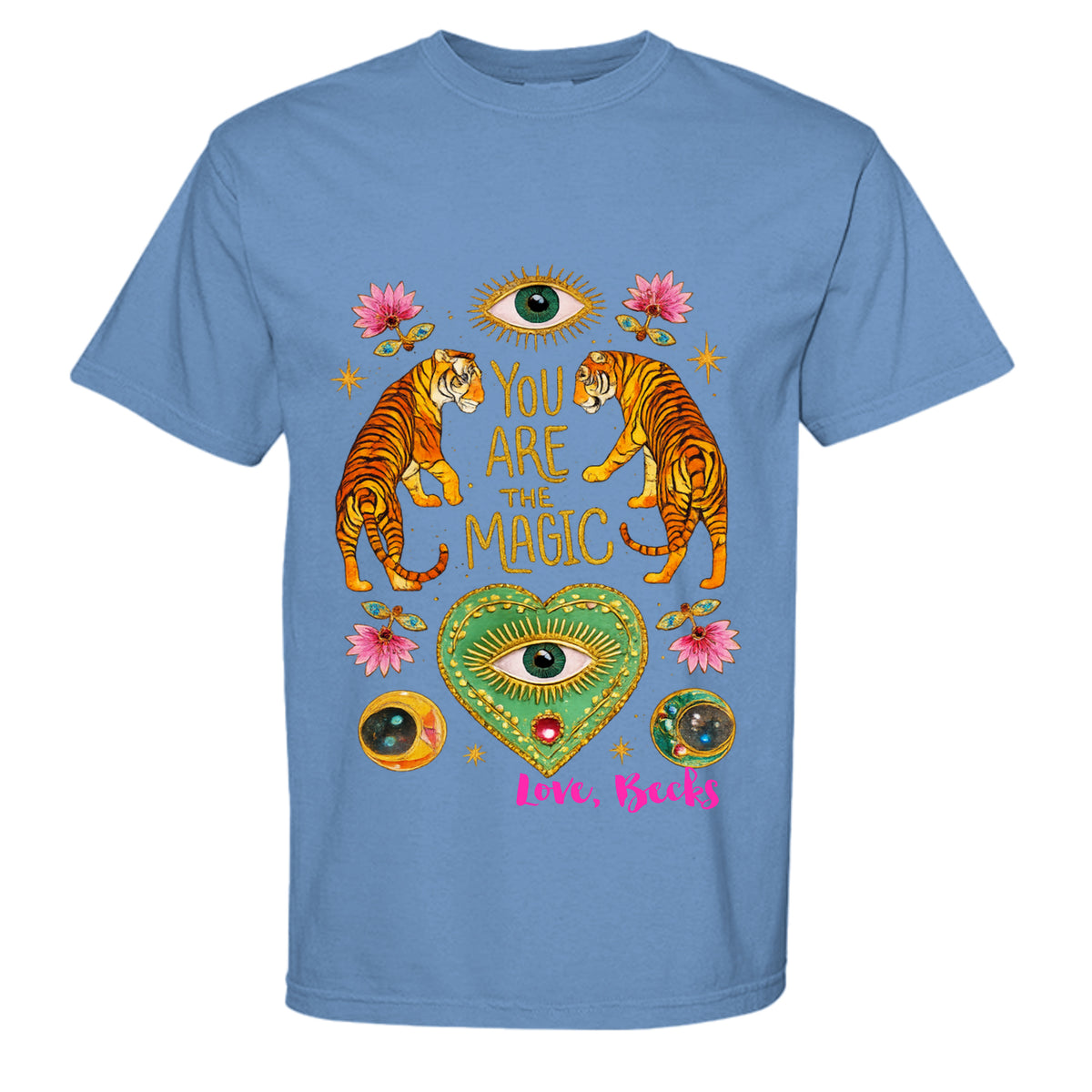 | You Are the Magic T-Shirt | Inspirational graphic T-shirt | Positive quote graphic tee | Soft casual motivational T-shirt | Everyday inspirational T-shirt | Comfortable graphic slogan tee | Lightweight motivational shirt | Stylish positive message T-shirt |