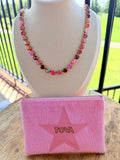 TOVA The Oakland Necklace- Pink and Red Mix