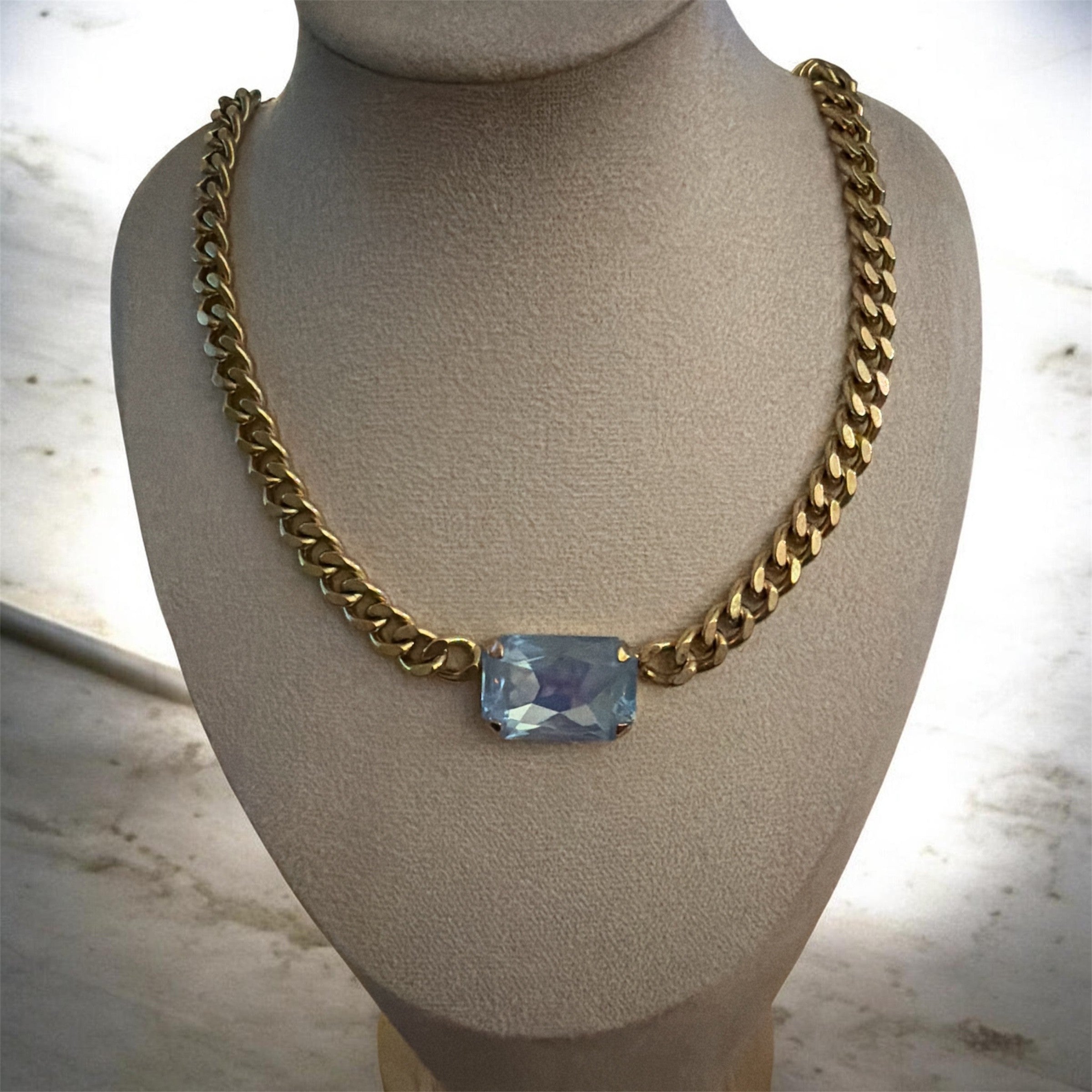 TOVA The Darcy in Antique Gold Periwinkle