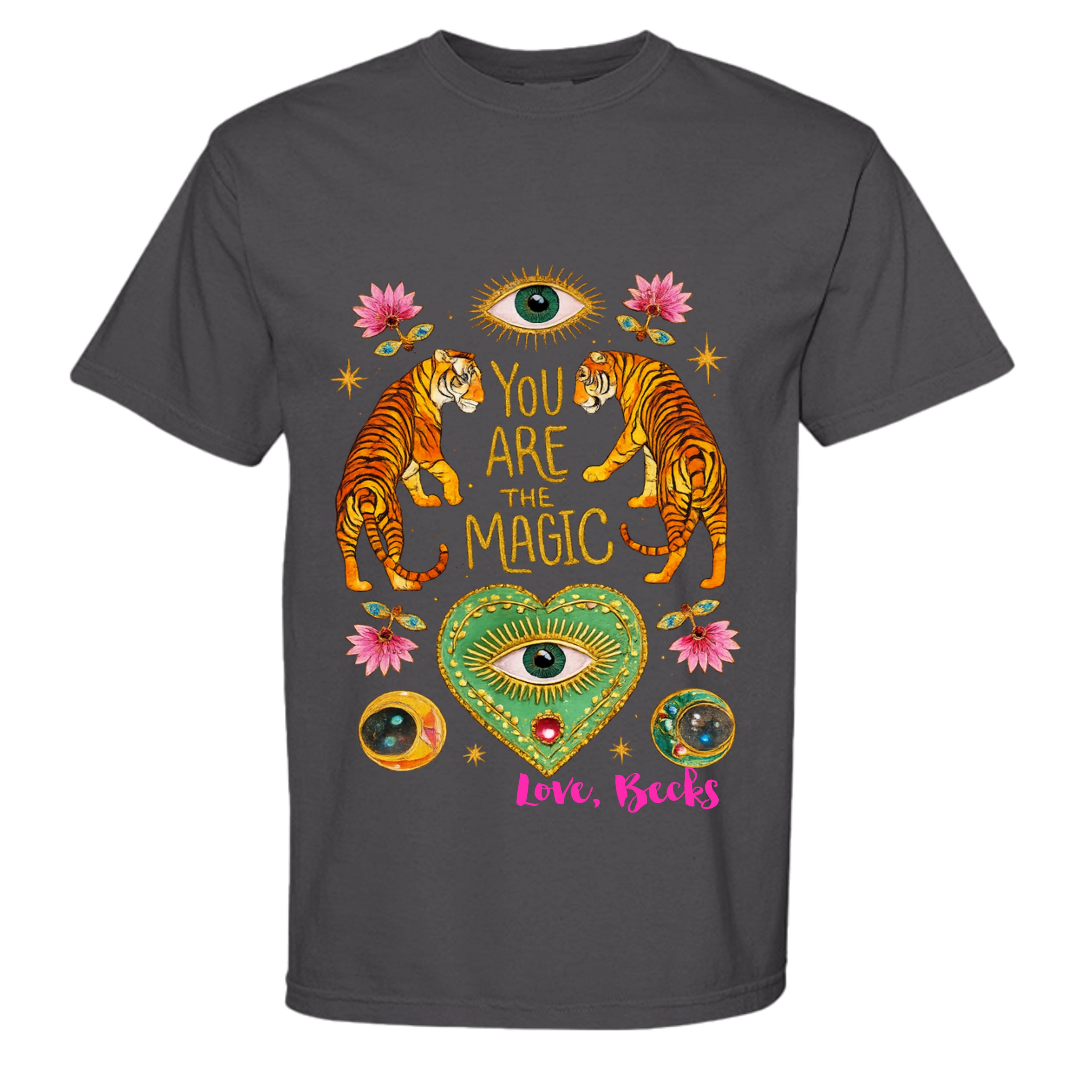 | You Are the Magic T-Shirt | Inspirational graphic T-shirt | Positive quote graphic tee | Soft casual motivational T-shirt | Everyday inspirational T-shirt | Comfortable graphic slogan tee | Lightweight motivational shirt | Stylish positive message T-shirt |