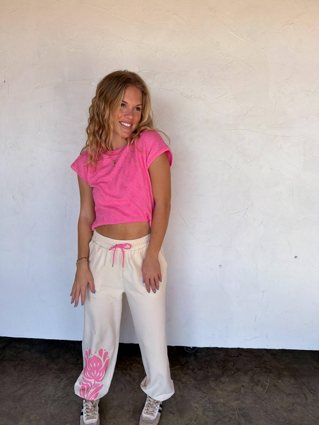 FLOWER POWER JOGGERS: CHARCOAL / 3X