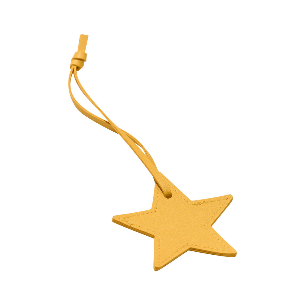 Faux Leather Star Bag Charm: Royal