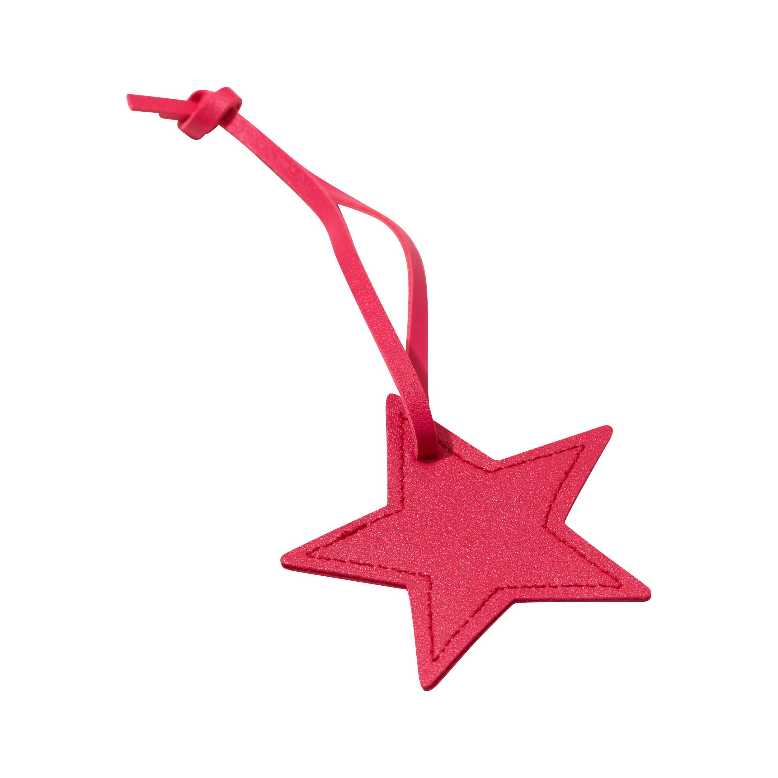 Faux Leather Star Bag Charm: Royal