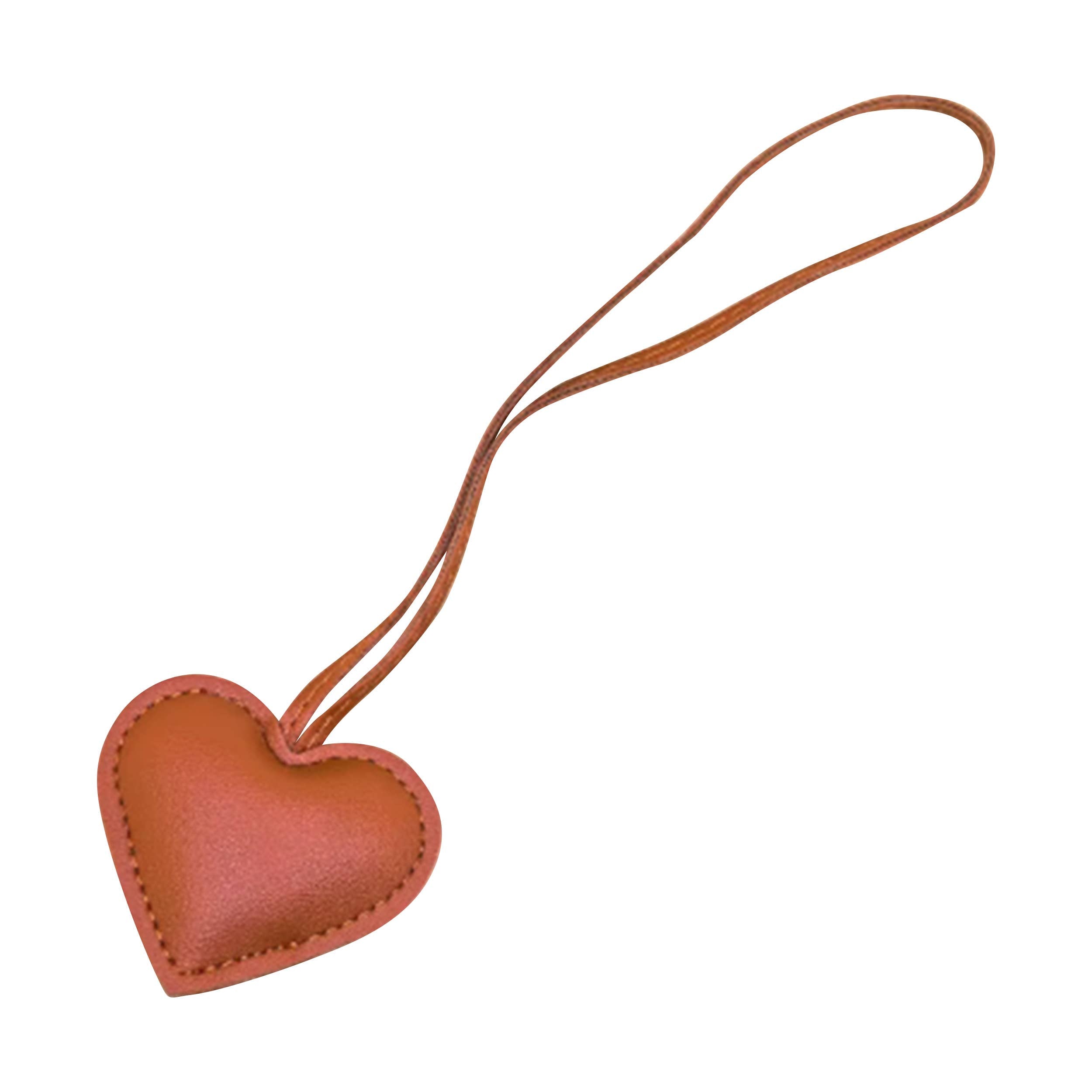 Faux Leather Heart Bag Charms - 12 colors: Yellow