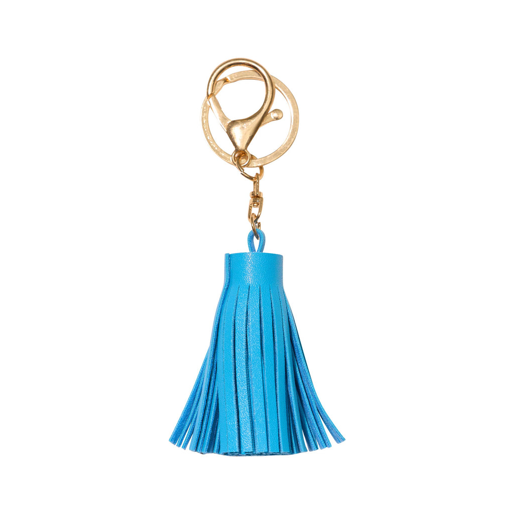 Faux Leather Tassel Bag Charms - 10 colors: Fuchsia