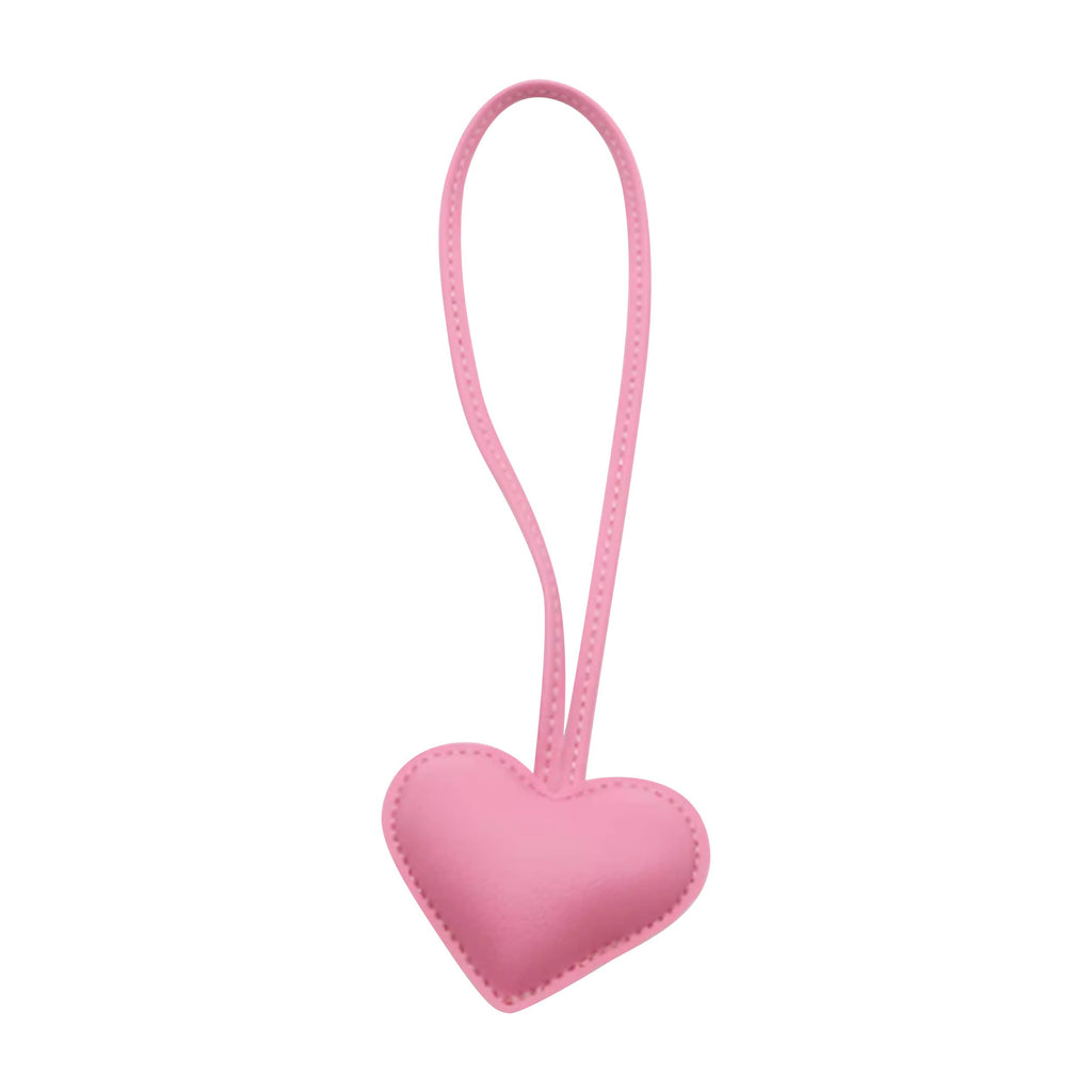 Faux Leather Heart Bag Charms - 12 colors: Yellow