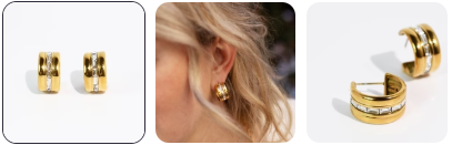 Gold hoop earrings